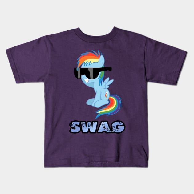 Filly Swag Kids T-Shirt by ToxicMario